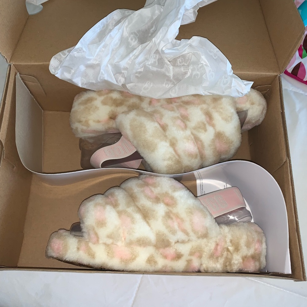 Platform ugg slippers.